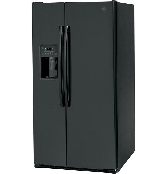 GSS25GGPBB GE 36" 25.3 cu. ft.. Side by Side Refrigerator - Black