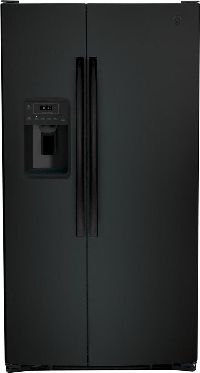 GSS25GGPBB GE 36" 25.3 cu. ft.. Side by Side Refrigerator - Black