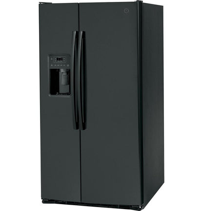 GSS25GGPBB GE 36" 25.3 cu. ft.. Side by Side Refrigerator - Black