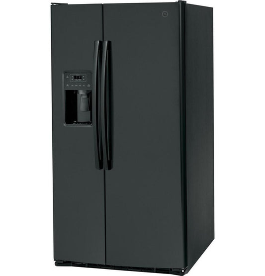 GSS25GGPBB GE 36" 25.3 cu. ft.. Side by Side Refrigerator - Black