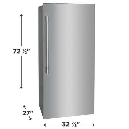 FPRU19F8WF Frigidaire Professional 33" Built In Upright Counter Depth All Refrigerator - Smudge Proof Stainless Steel
